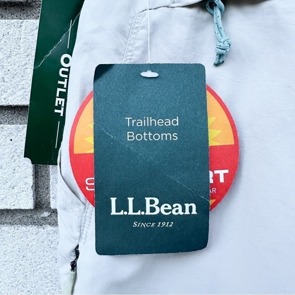 NWT LL Bean Trailhead Bottoms Sunsmart Pants Beige Silver Birch - Picture 10 of 16